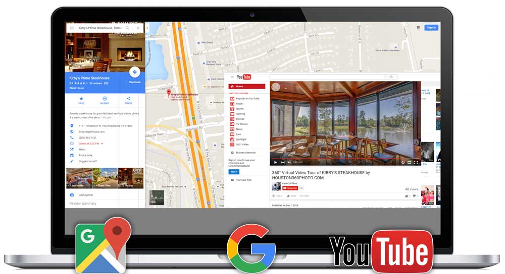 VIRTUAL TOURS ON MAPS SEARCH AND YOUTUBE - HOUSTON360PHOTO